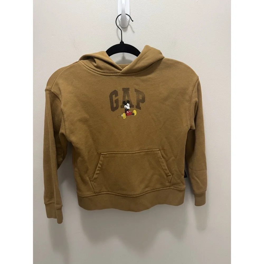 Gap Kids Disney‎ Mickey Brown Maple Brown Sugar Pullover Hoodie Size Small